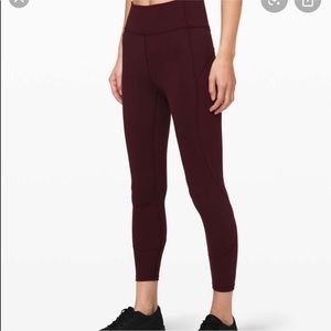 Lululemon in the movement pant garnet sz 6 💗💕
